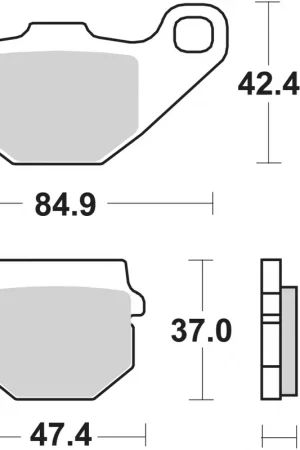 SBS - 101HF - Brake Pads - Organic Bestel Nu