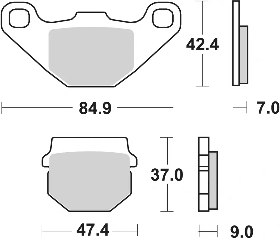 SBS - 101HF - Brake Pads - Organic Bestel Nu