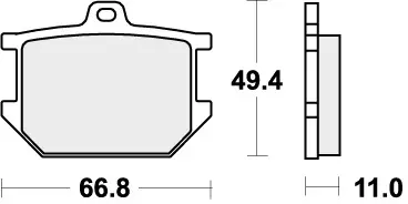 Snelle Levering SBS - 507HF BRAKE PADS ORGANIC - Brake Pads - STREET