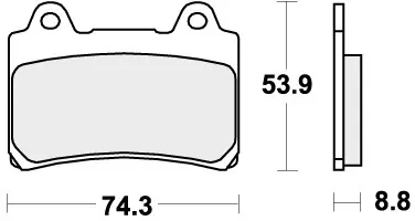 SBS - 613HF - Brake Pads - Organic Street Gecertificeerd