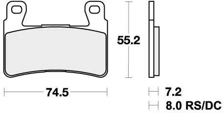 SBS - 734HS BRAKE PADS SINTER - Brake Pads - STREET Gratis Verzending