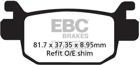 Topkwaliteit EBC - SFA415HH - Brake Pads - Sintered Scooter