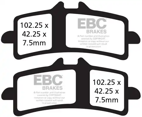 EBC - FA447HH - Brake Pads - Sintered Sportbike Ambachtelijk
