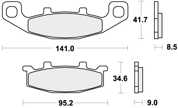 SBS - 597LS - Brake Pads - Sinter Remblokken voor Kawasaki Modern