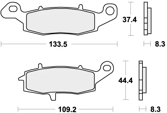SBS - 704RS BRAKE PADS SINTER SPORT - Brake Pads - Geschikt voor Kawasaki en Suzuki Favoriet