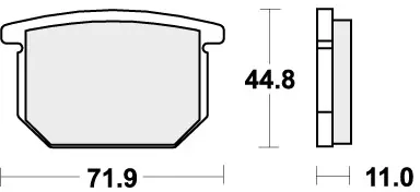 SBS - 534HF - Brake Pads - Organic - Street Uitverkoop