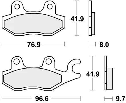 SBS - 633HF BRAKE PADS ORGANIC - Brake Pads - STREET Exclusieve Aanbieding