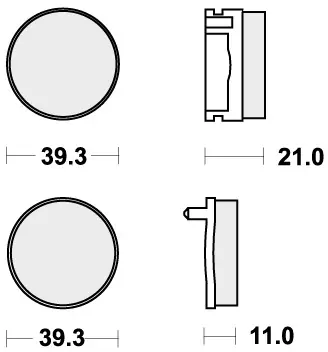 Beperkte Voorraad SBS - 525HF BRAKE PADS ORGANIC - Brake Pads - STREET