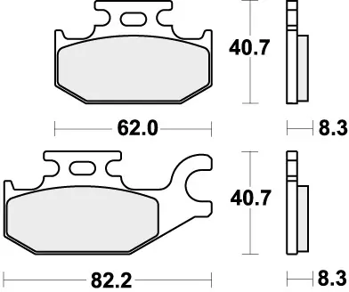 Gecertificeerd SBS - 835SI - Brake Pads - Off Road