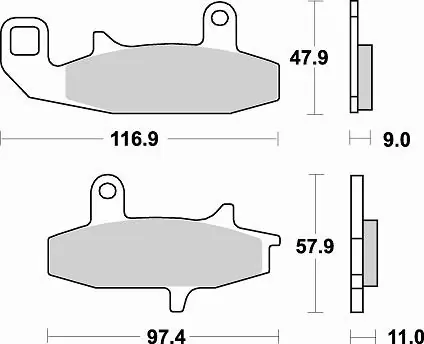 BRAKING - 709 SM1 - Brake Pads - Semi Metallic Beperkt Aanbod