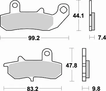 Garantie Inbegrepen BRAKING - 728 SM1 - Brake Pads - Semi-Metallisch