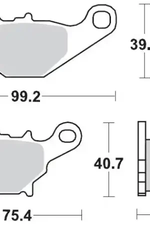 Gereduceerde Prijs MOTO MASTER - 094811 - Brake Pads - Sinter Racing Off Road