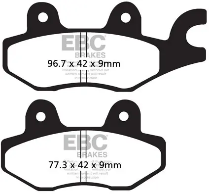 EBC - SFA197 - Brake Pads - Organisch Beperkte Voorraad