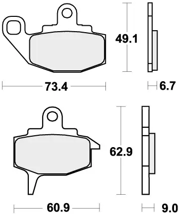 Meest Verkocht SBS - 602HF - Brake Pads - Organic Street