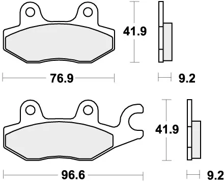 SBS - 688RS BRAKE PADS SINTER SPORT - Brake Pads - STREET Gratis Verzending