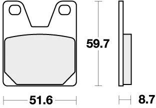 Garantie Inbegrepen SBS - 733HF - Brake Pads - Organic