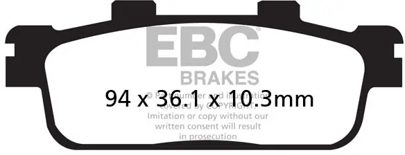 Direct Verzonden EBC - SFA427HH - Brake Pads - Sintered Scooter