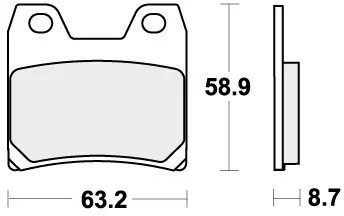 SBS - 770HF BRAKE PADS ORGANIC - Brake Pads - STREET Plaats Bestelling
