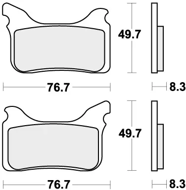 SBS - 842RSI BRAKE PADS SINTER RACING - Brake Pads - Off Road Racing Weekendaanbieding