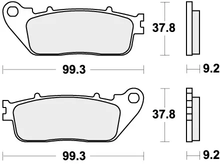 SBS - 862HF BRAKE PADS ORGANIC - Brake Pads - STREET Aanbieding