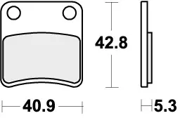 Luxe SBS - 879HF BRAKE PADS ORGANIC - Brake Pads - STREET