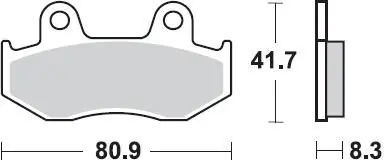 Laatste Kans BRAKING - 887 SM1 - Brake Pads - Semi Metallic