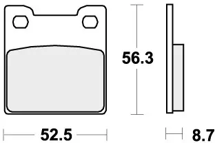 Weekendaanbieding SBS - 701HF - Brake Pads - Organic STREET