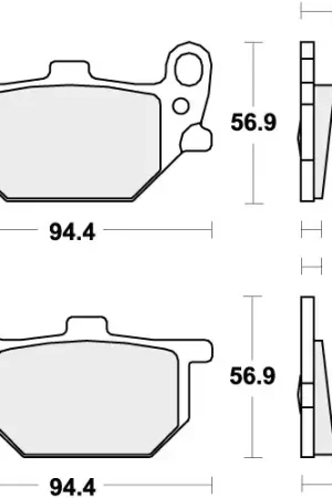 SBS - 528HF BRAKE PADS ORGANIC - Brake Pads - STREET Alleen Vandaag
