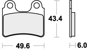 SBS - 802HF - Brake Pads - Organic Authentiek