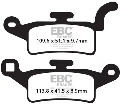 Wereldwijde Verzending EBC - SFA492 - Brake Pads - Organisch