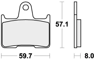 SBS - 715HF BRAKE PADS ORGANIC - Brake Pads - STREET Snelle Levering