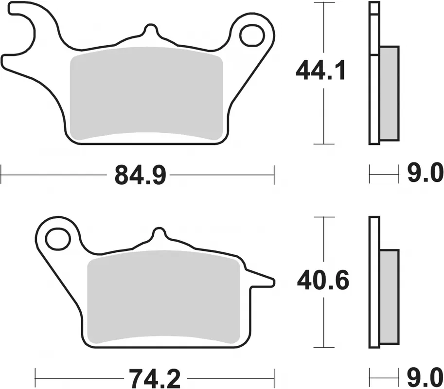 Professioneel SBS - 223CT BRAKE PADS ORGANIC - Brake Pads - Scootergeschikt