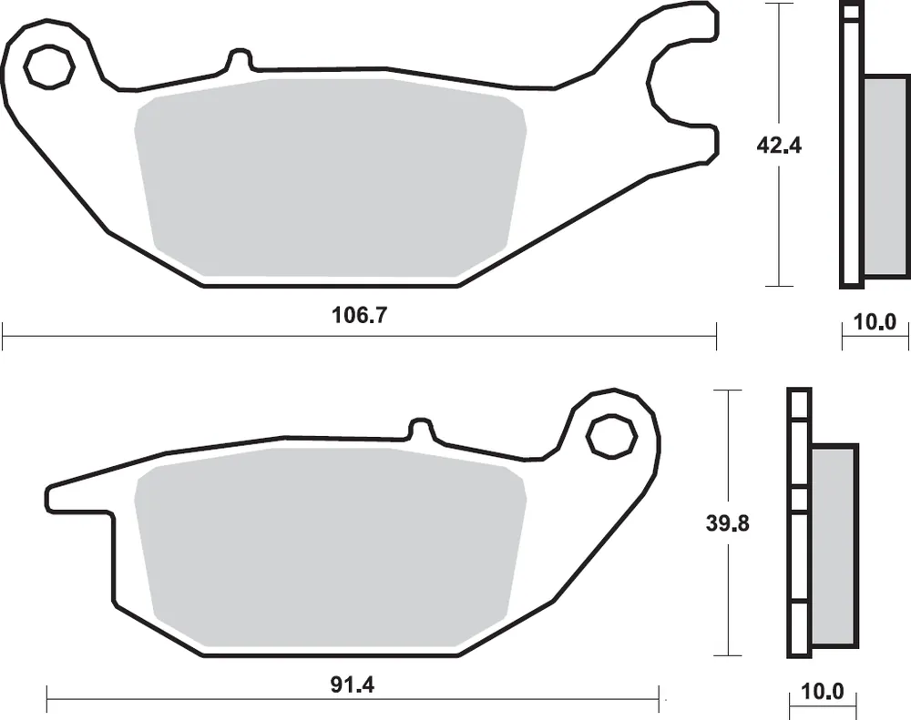 SBS - 225CT BRAKE PADS ORGANIC - Brake Pads - Geschikt voor Yamaha Tricity 125 Gecertificeerd