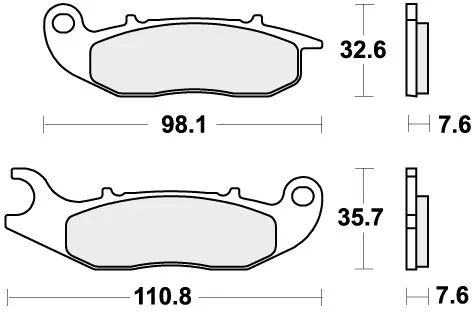 Wereldwijde Verzending SBS - 859HF - Brake Pads - Organic
