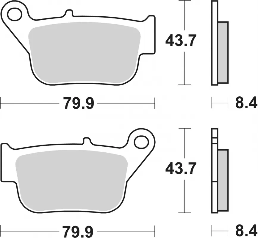 SBS - 221CT BRAKE PADS ORGANIC - Brake Pads - Geschikt voor Yamaha YP 250 R Exclusief