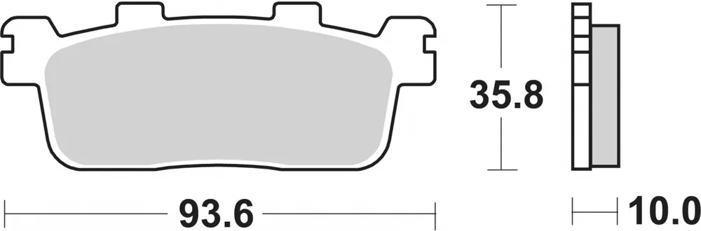 Groothandel SBS - 195MS BRAKE PADS SINTER - Brake Pads - Geschikt voor Yamaha Yp 400 R Series