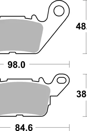 SBS - 226CT BRAKE PADS ORGANIC - Brake Pads - STREET Direct Beschikbaar