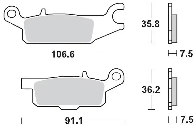 Hoge Kwaliteit MOTO MASTER - 096011 - Brake Pads - Off Road Racing