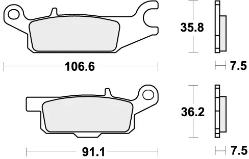 Exclusieve Aanbieding SBS - 850SI BRAKE PADS SINTER - Brake Pads - OFF ROAD