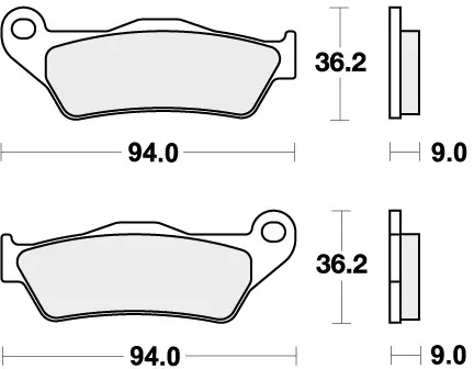 Hoge Kwaliteit SBS - 924H.HF - Brake Pads - Organic