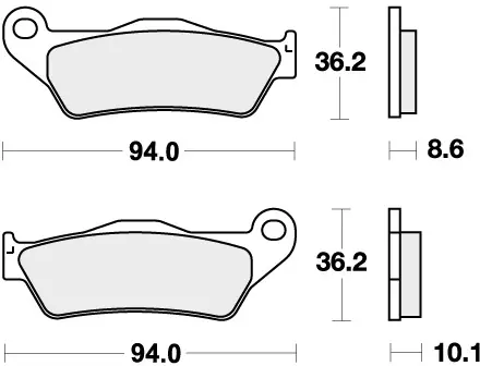 Nu Kopen SBS - 742HF BRAKE PADS ORGANIC - Brake Pads - STREET