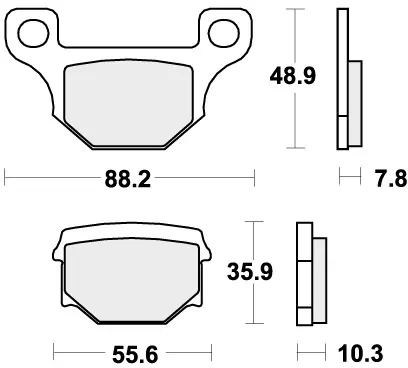Meest Verkocht SBS - 585HF - Brake Pads - Organic STREET