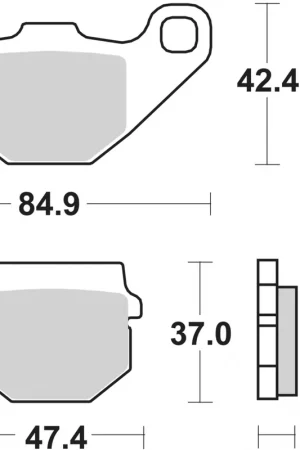 SBS - 102HF - Brake Pads - Organic Geld-Terug-Garantie