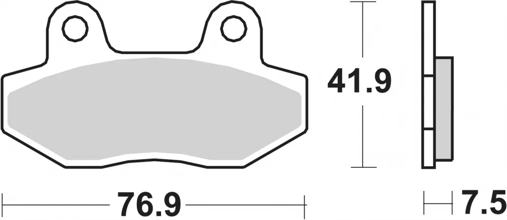 Geld-Terug-Garantie SBS - 200CT BRAKE PADS ORGANIC - Brake Pads - Geschikt voor scooters