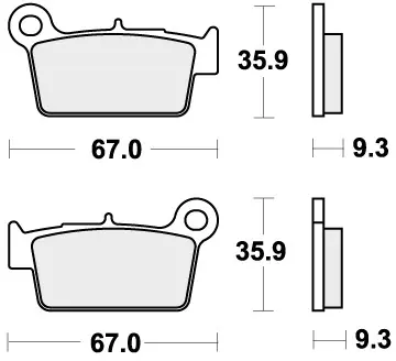 Op = Op SBS - 790LS BRAKE PADS SINTER - Brake Pads - STREET