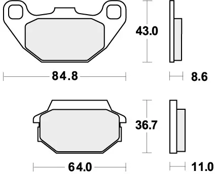 Express Levering SBS - 749HF - Brake Pads - Organisch