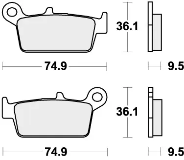 SBS - 604HF - Brake Pads - Organic STREET Uitverkoop