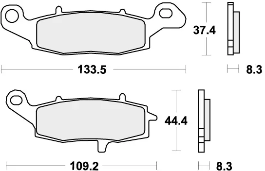 Lage Kosten SBS - 705HF - Brake Pads - Organic