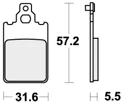 Gratis Verzending SBS - 607HF - Brake Pads - Organisch voor Piaggio Free