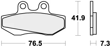 SBS - 652HF BRAKE PADS ORGANIC - Brake Pads - STREET Beperkte Voorraad
